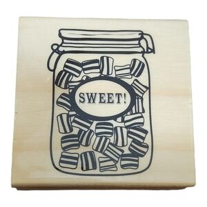 NWT. Michael's "Sweet Party" Wood Mounted Block Stamp